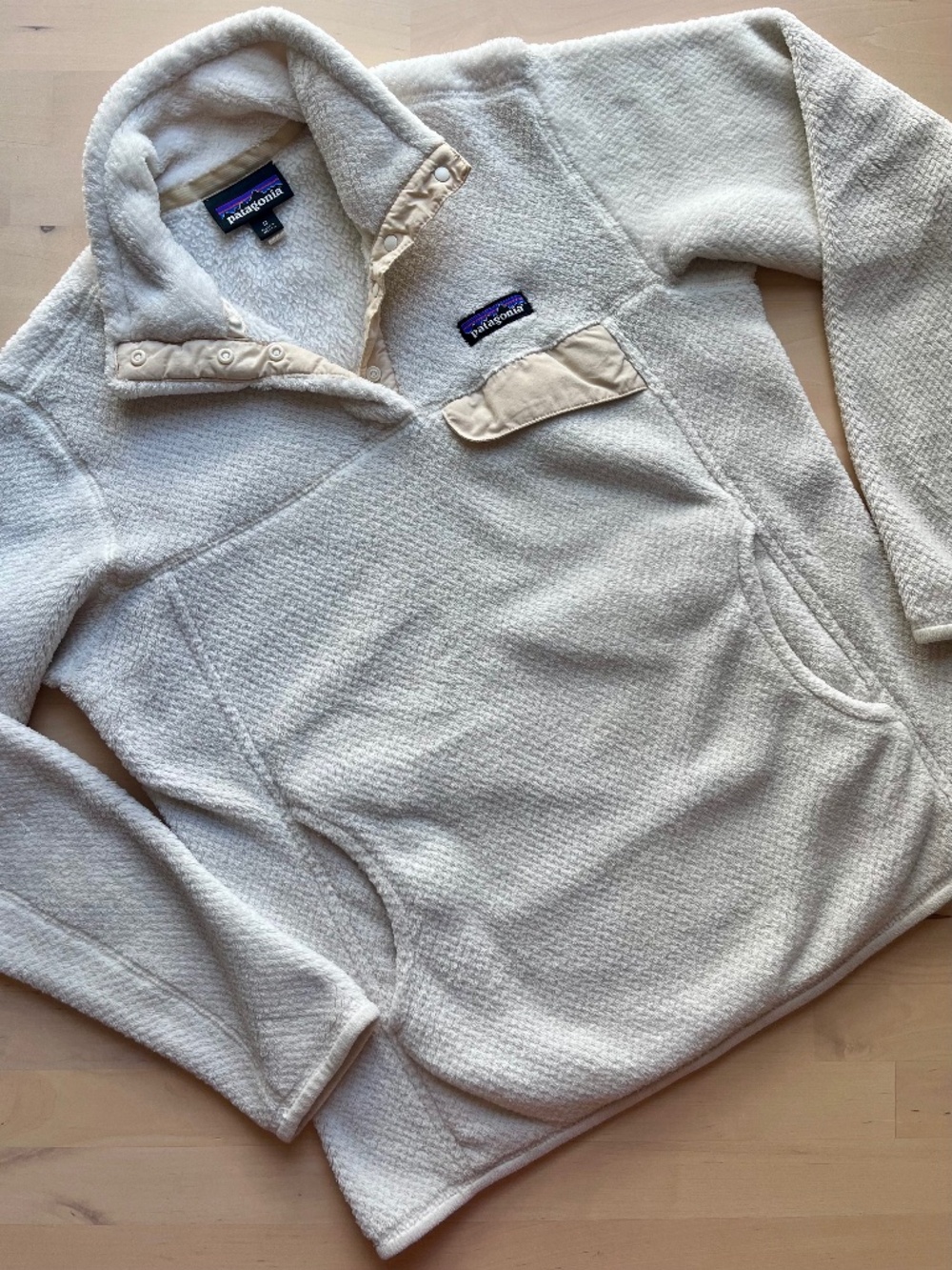 Patagonia Re-tool Half Snap Pullover in Ivory/Cream